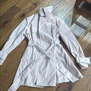 Betsey Johnson Pink Classic Trench Coat